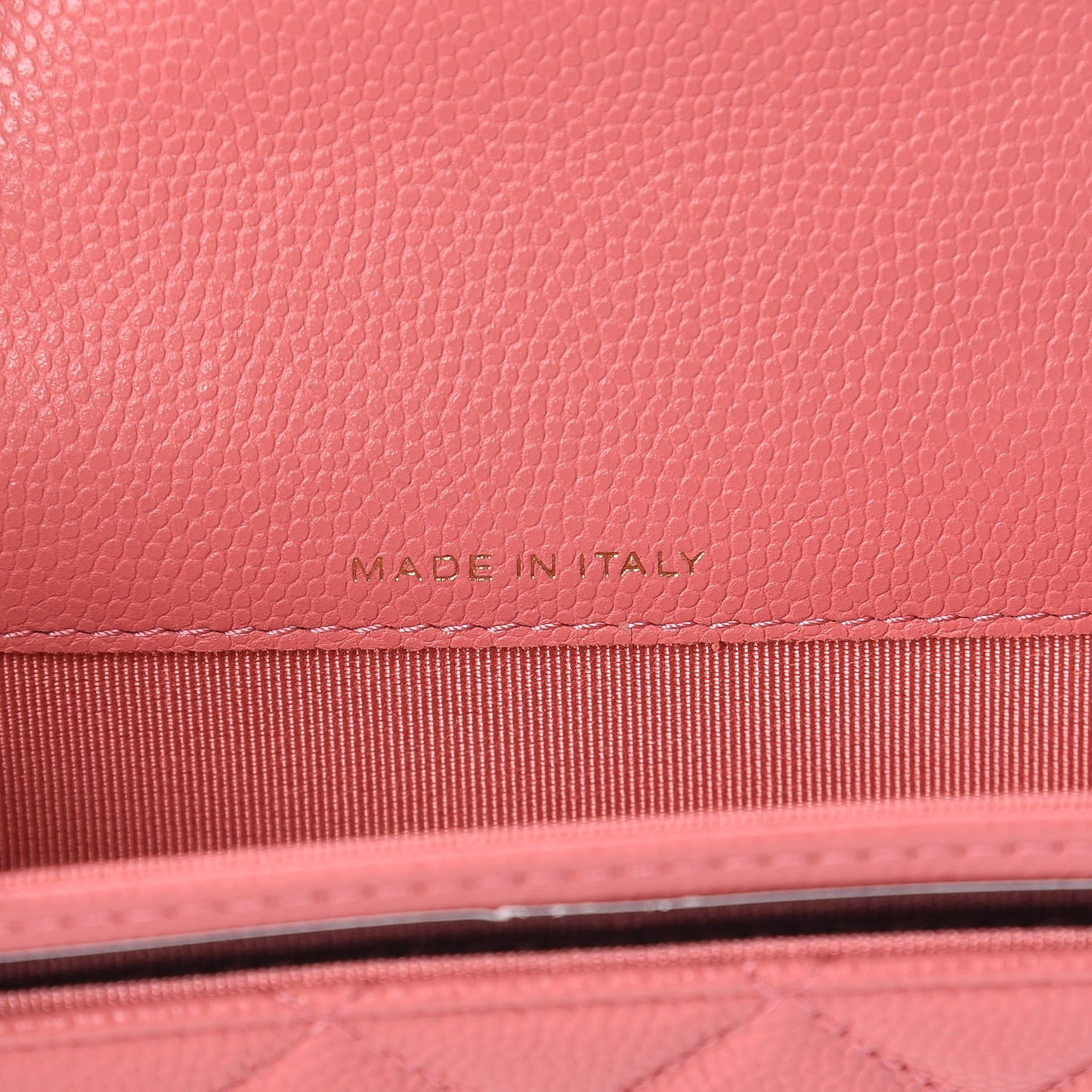 Caviar Quilted Flap Card Holder Wallet Pink