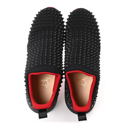Christian Louboutin Neoprene Spike Sock Flat Sneakers 40.5 Black 2 of 9