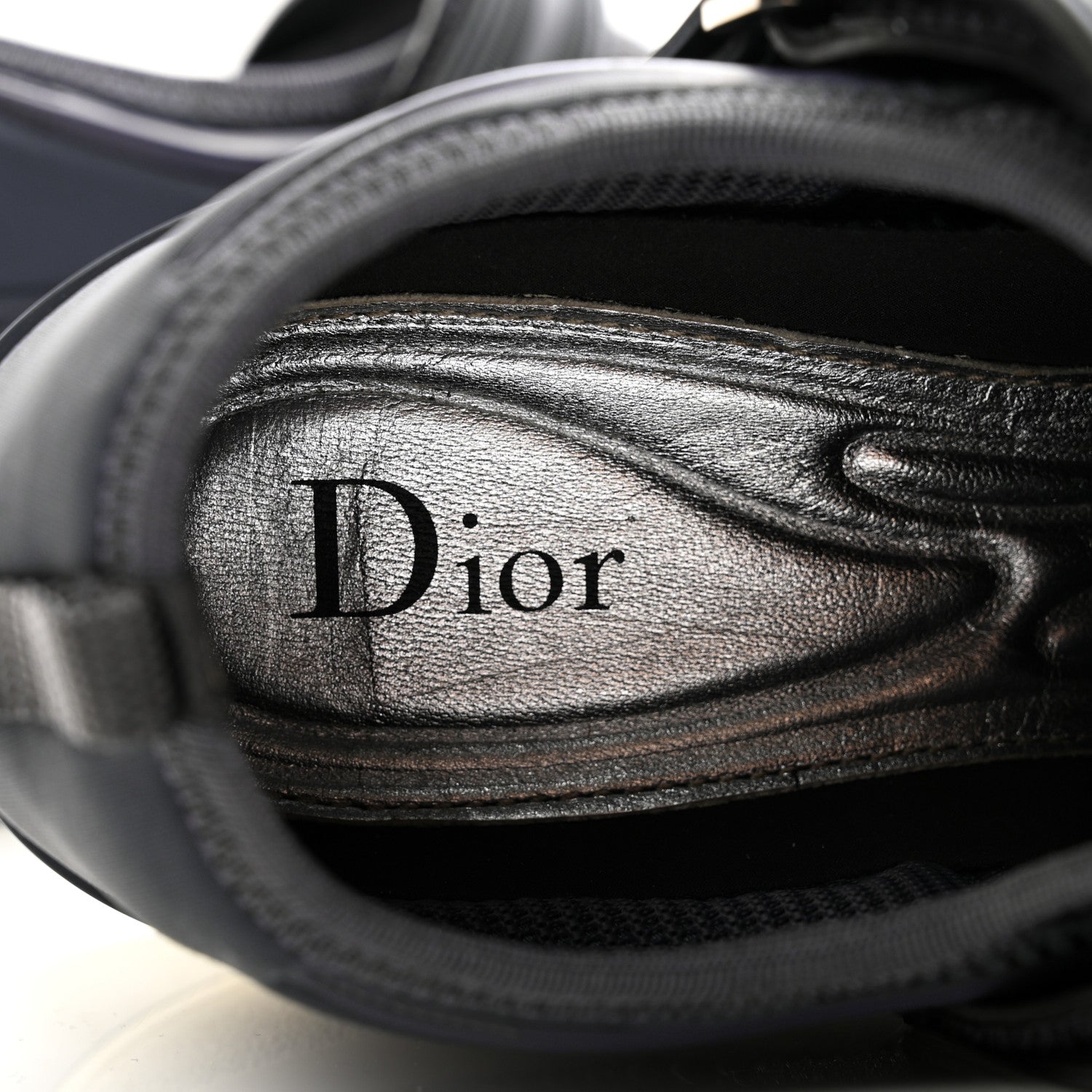 Christian Dior Neoprene Technical Canvas Crystal Embellished Dior Fusion Sneakers 36 Gris Fonce 5 of 8