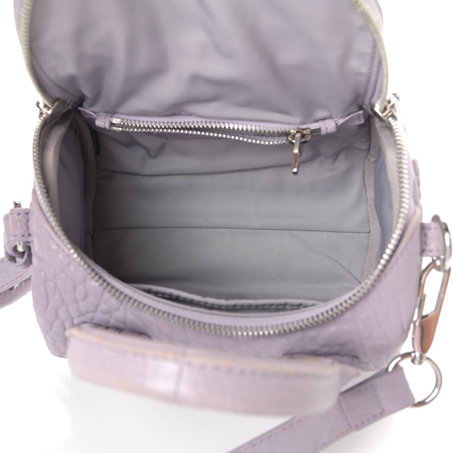 Alexander Wang Pebbled Lambskin Mini Rockie Lavender Rodhium Hardware 5 of 9