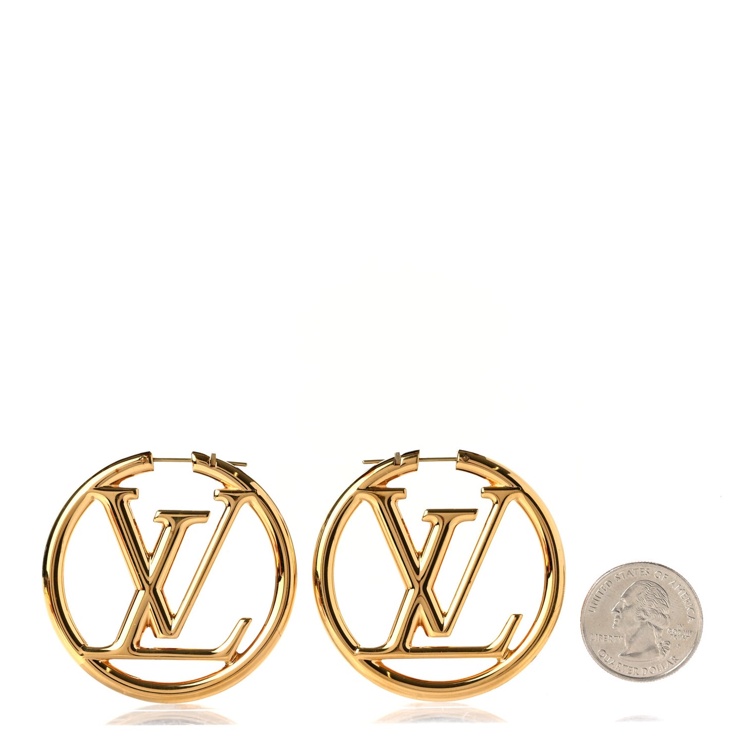 Metal Louise Hoop Earrings Gold