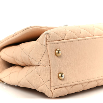 Chanel Caviar Quilted Mini Coco Handle Flap Beige 10 of 11