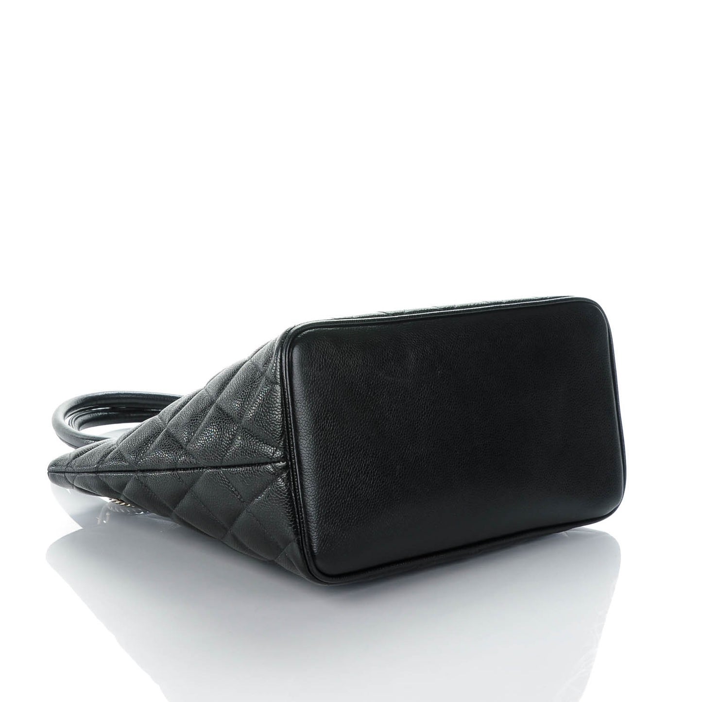 Caviar Quilted Medallion Tote Black