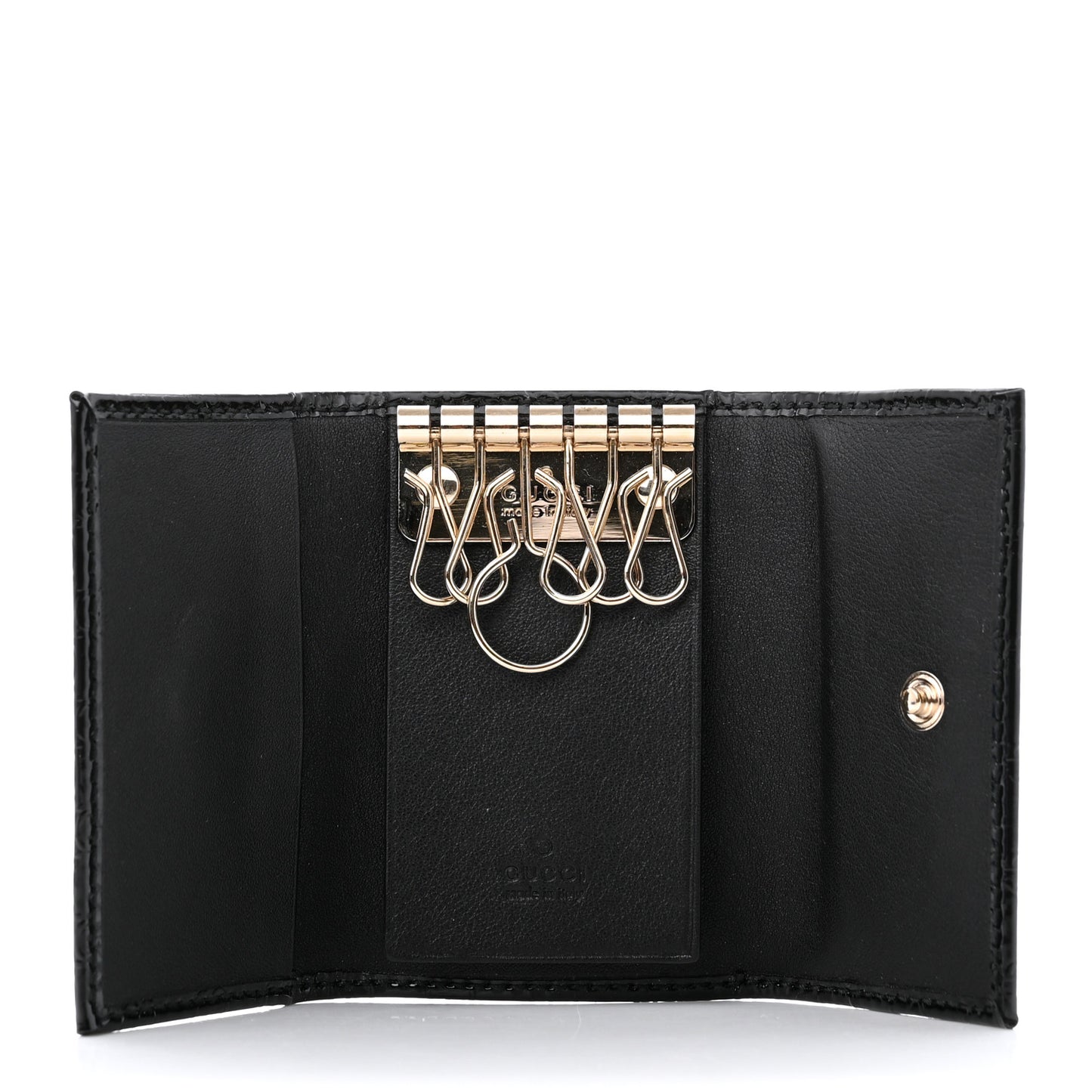 Patent Microguccissima Nice 6 Key Holder Case Black