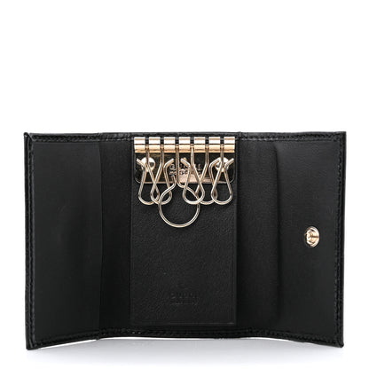 Gucci Patent Microguccissima Nice 6 Key Holder Case Black 5 of 6