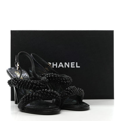 Chanel Fantasy Calfskin Pearl Pump 39 Black 11 of 12