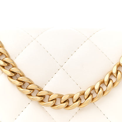 Chanel Lambskin Quilted Pillow Crush Wallet On Chain WOC White 9 of 13