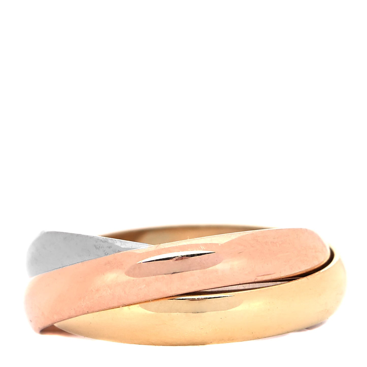 18K Pink Yellow White Gold Classic Trinity Ring 44 3