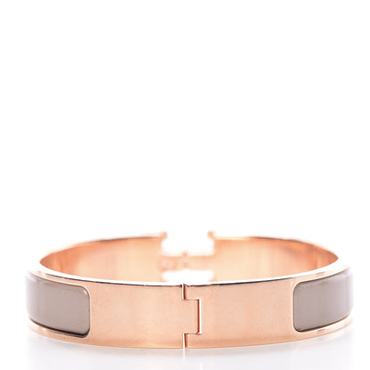 Hermes Enamel Clic Clac H Narrow Bracelet PM Marron Glace 3 of 6
