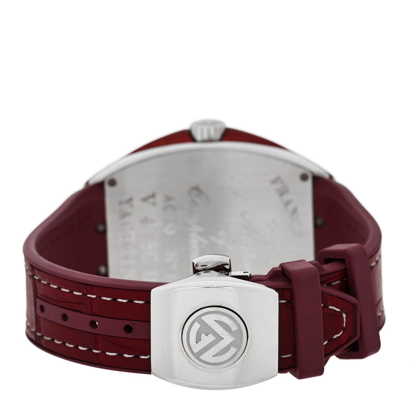 Stainless Steel Alligator 43mm Vanguard Yachting Automatic Watch Burgundy V43SCDT