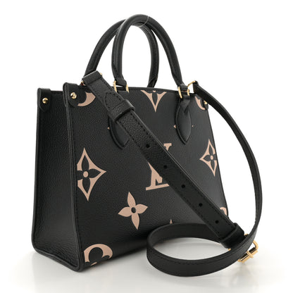 Louis Vuitton Empreinte Monogram Giant Onthego PM Black Beige 3 of 10