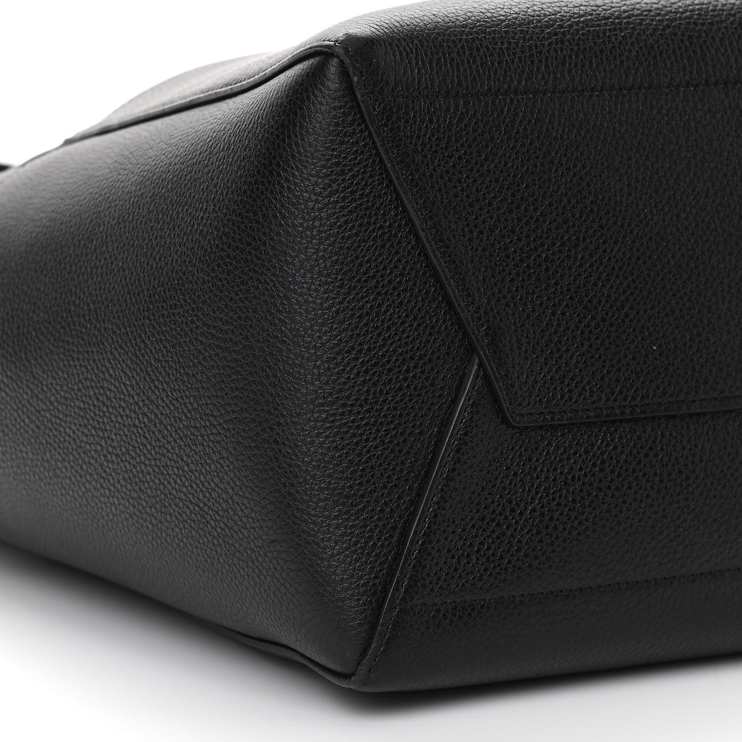 Soft Grained Calfskin Sangle Bucket Bag Black
