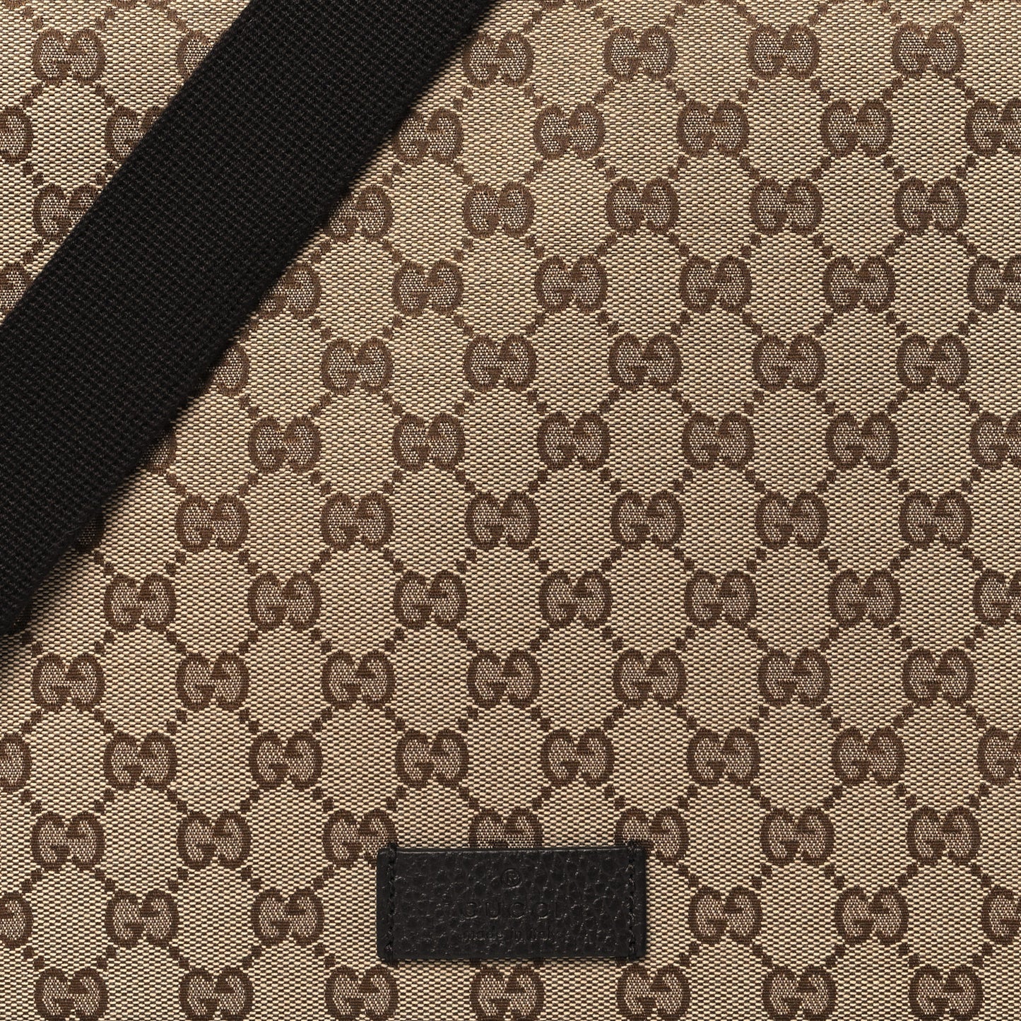 Monogram Large Flap Messenger Bag Beige Dark Brown