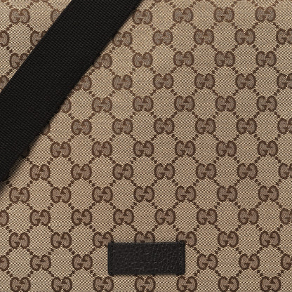 Gucci Monogram Large Flap Messenger Bag Beige Dark Brown 8 of 11