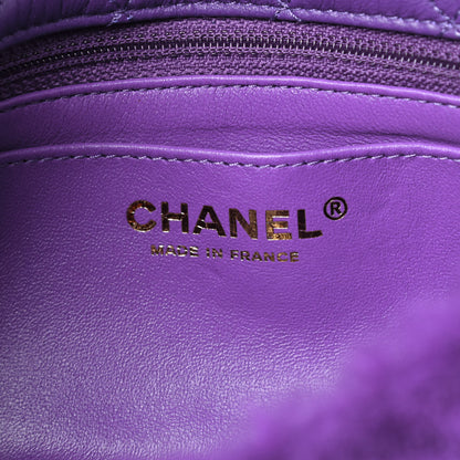 Chanel Shearling Lambskin Quilted Flap Purple 6 of 10