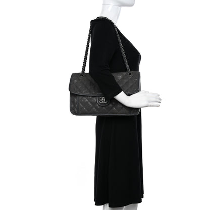 Chanel Caviar Quilted Large French Riviera Flap Dark Grey 2 of 13