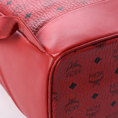 MCM Visetos Medium Duke Backpack Ruby Red 14 of 14