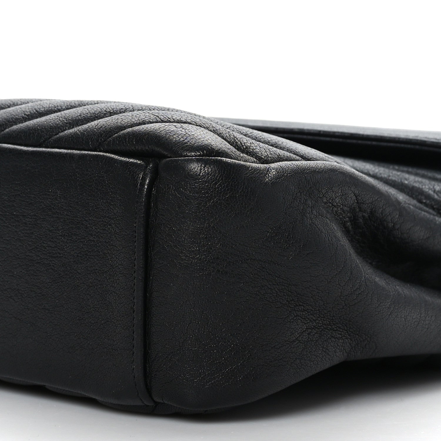 Saint Laurent Sheepskin Matelasse Chevron Monogram Large College Satchel Black 10 of 10