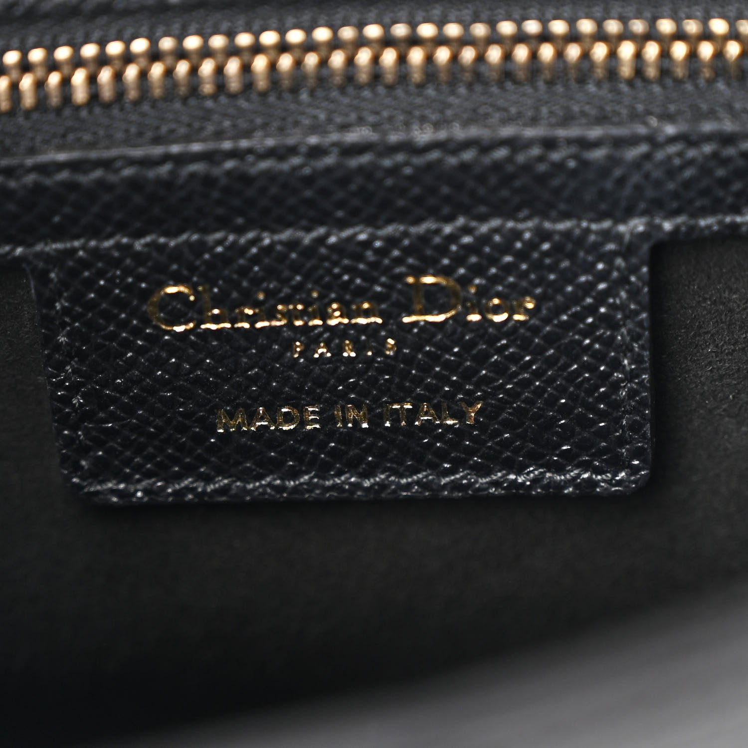 Christian Dior Grained Calfskin Saddle Bag Black 6 of 10