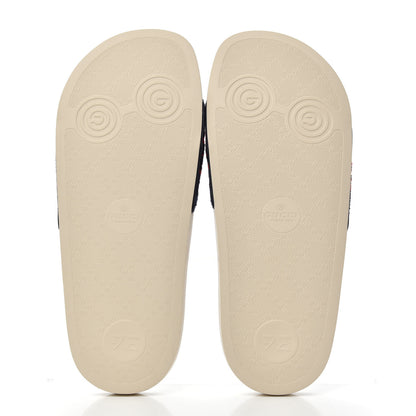 Gucci Terry Cloth GG Monogram Slide Sandals 37 Blue Red 5 of 7