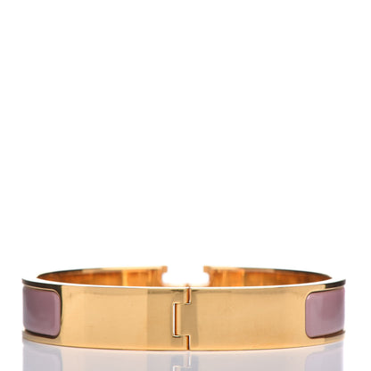 Hermes Enamel Narrow Clic Clac H Bracelet GM Bois De Rose 3 of 5