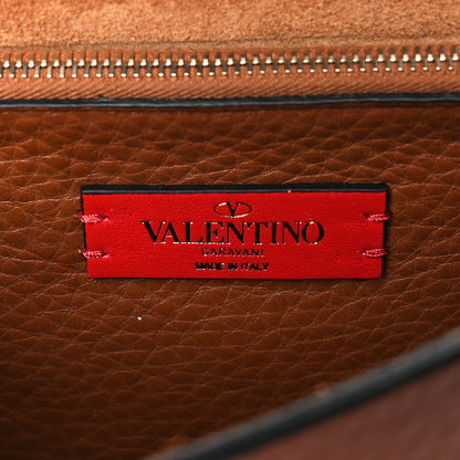 Valentino Garavani Pebbled Calfskin Rockstud Side Slip Crossbody Tan 6 of 8