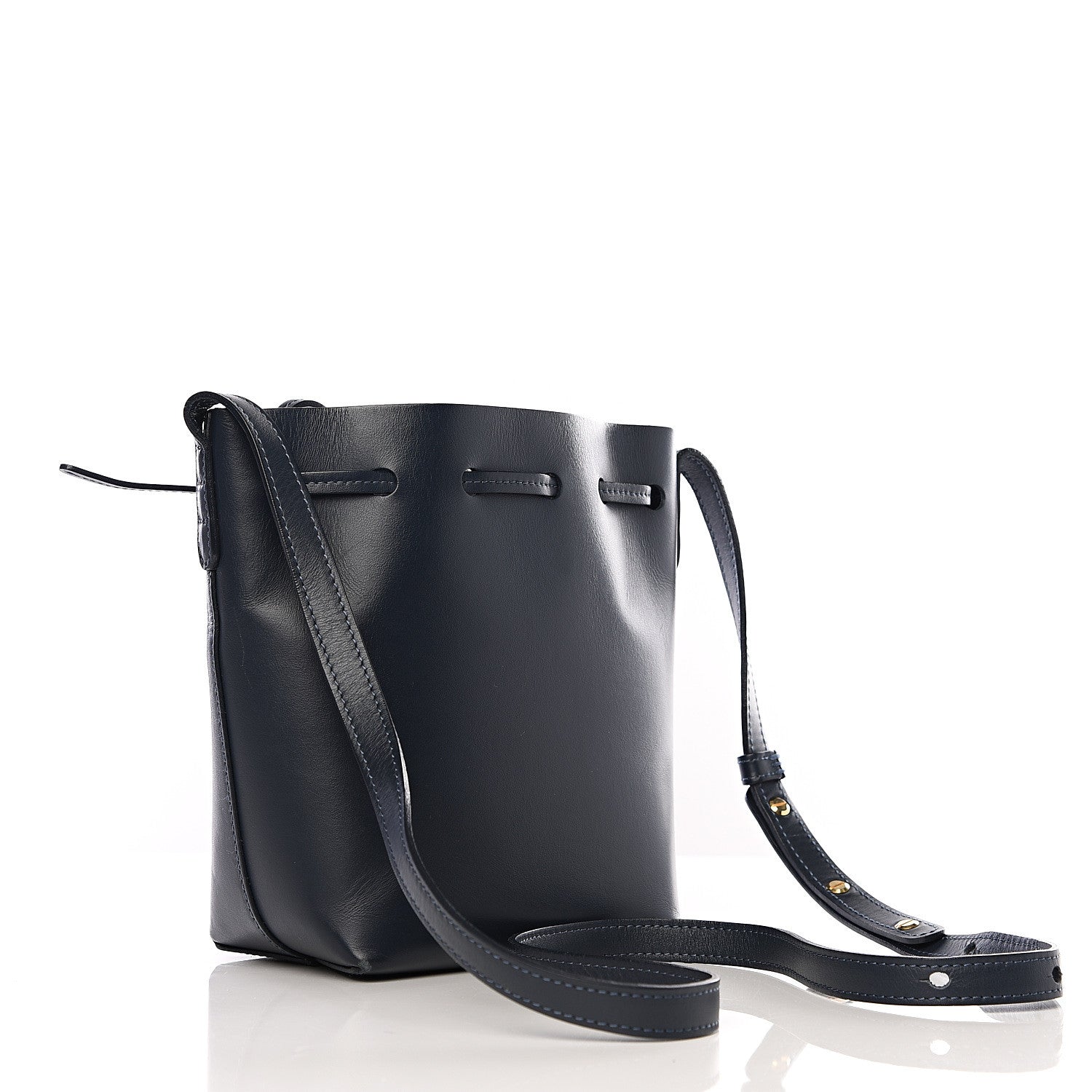 Mansur Gavriel Calfskin Mini Mini Bucket Bag Blu 2 of 10