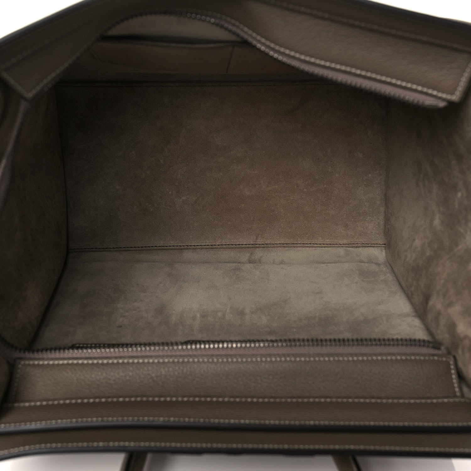 Celine Drummed Calfskin Mini Luggage Souris 5 of 9
