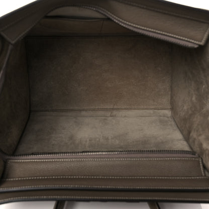 Celine Drummed Calfskin Mini Luggage Souris 5 of 9