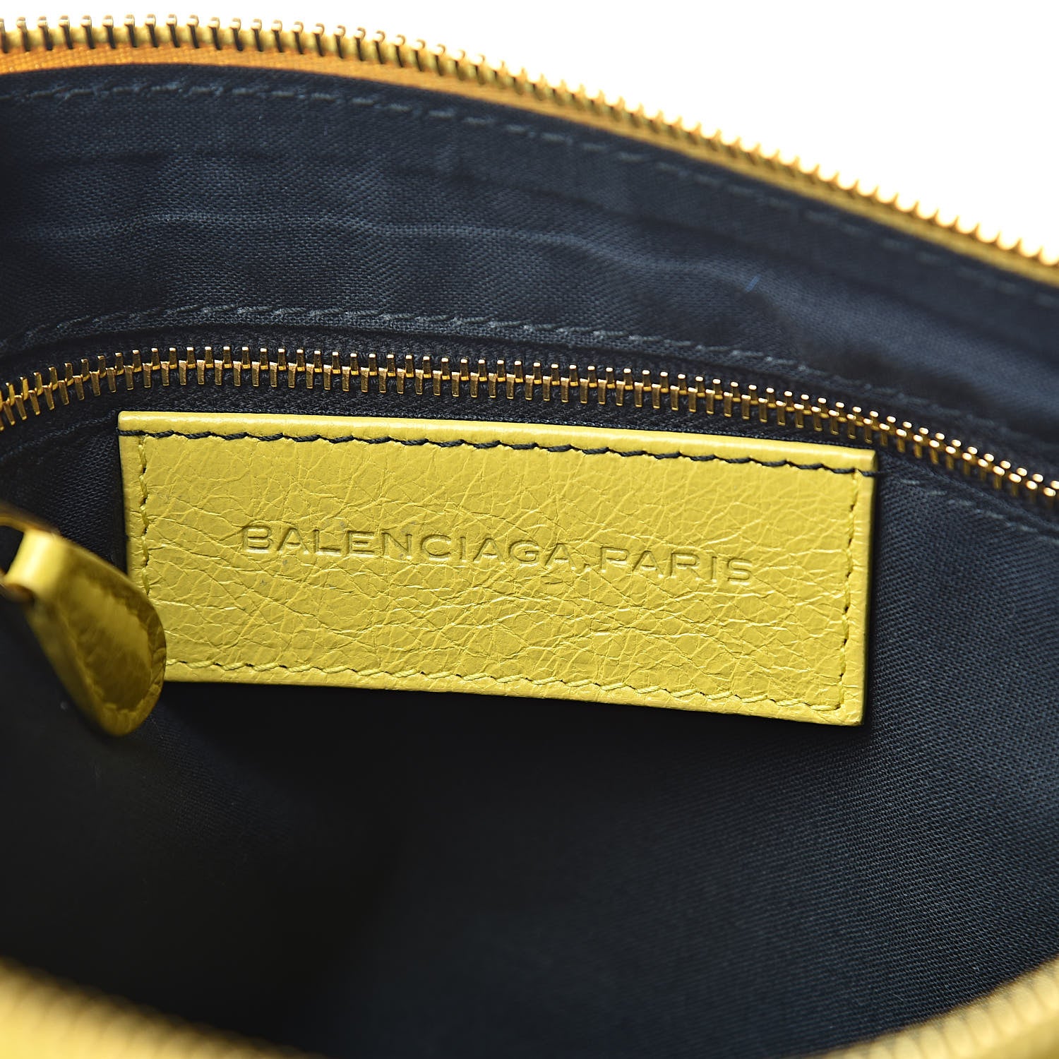 Balenciaga Agneau Giant 12 Gold Hardware Flat Handle Clutch Curry 6 of 7