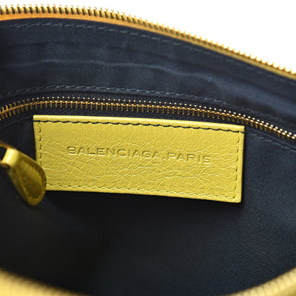 Balenciaga Agneau Giant 12 Gold Hardware Flat Handle Clutch Curry 6 of 7
