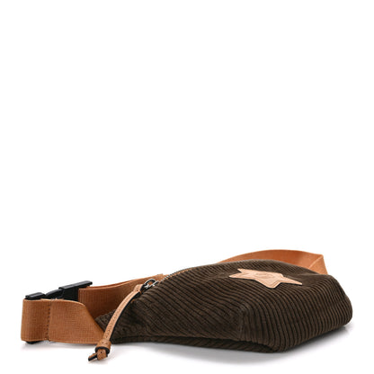 Gucci Calfskin Corduroy Childrens Interlocking G Star Patch Belt Bag Brown 4 of 10
