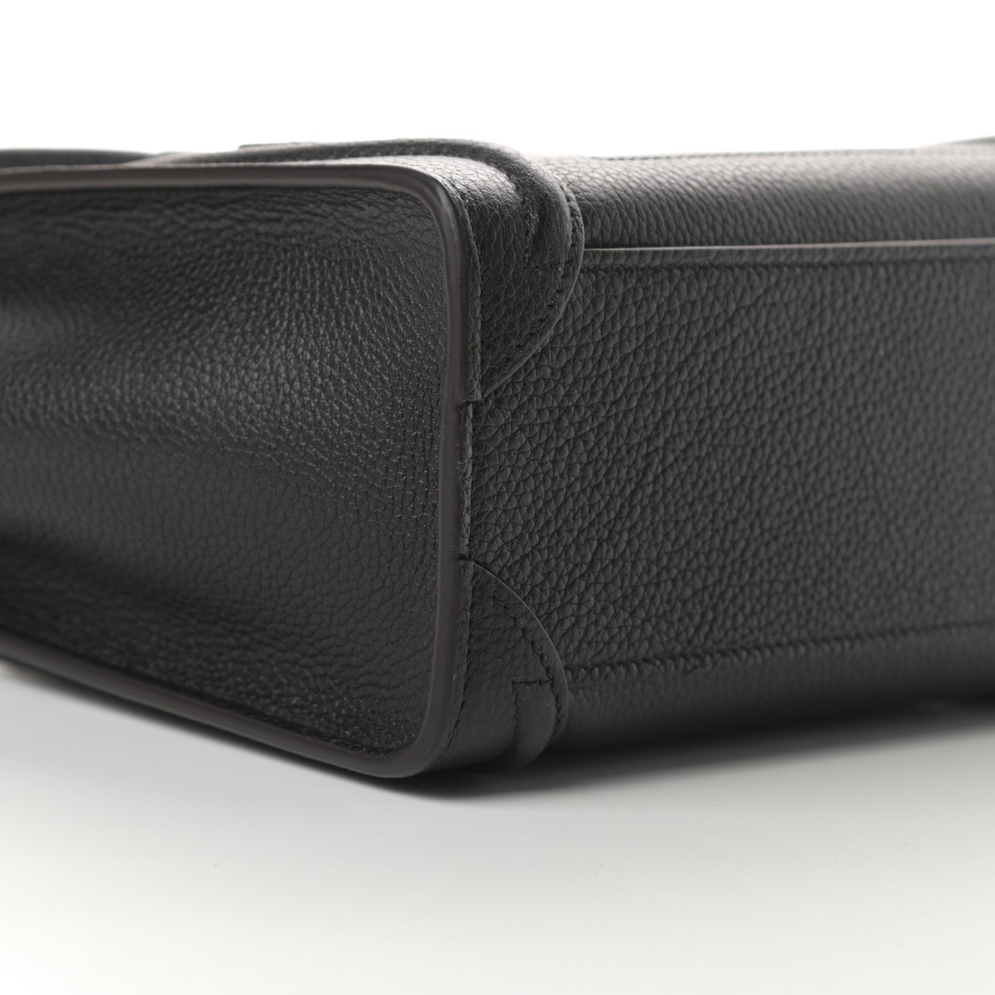 Drummed Calfskin Nano Luggage Black