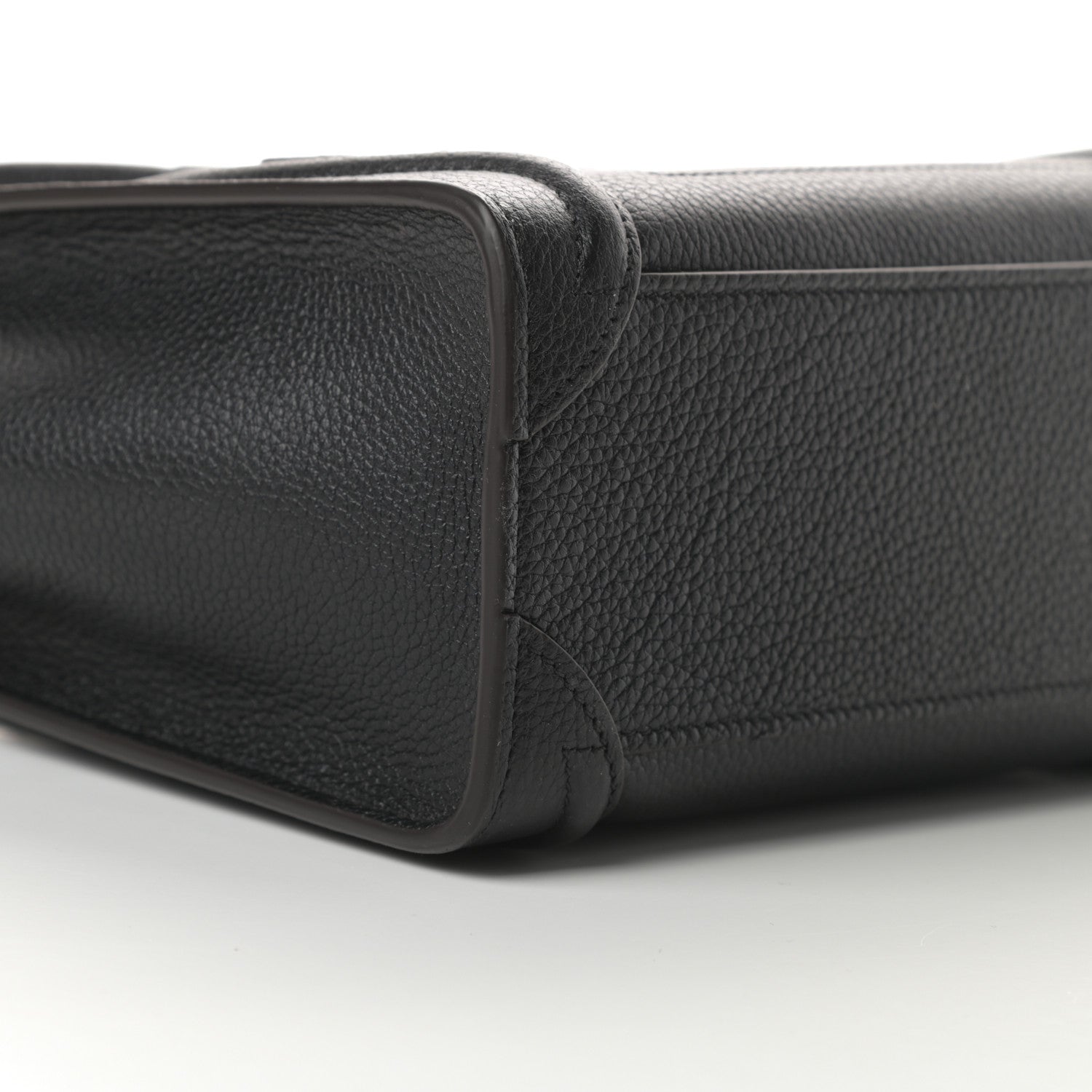 Celine Drummed Calfskin Nano Luggage Black 9 of 10