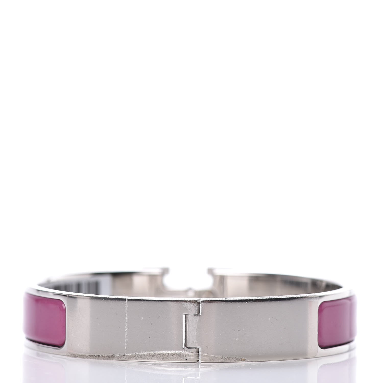 Hermes Enamel Narrow Clic Clac H Bracelet GM Rose Azalee 3 of 5