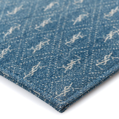 Saint Laurent Denim Suede All-Over Monogram Pouch Blue 8 of 9