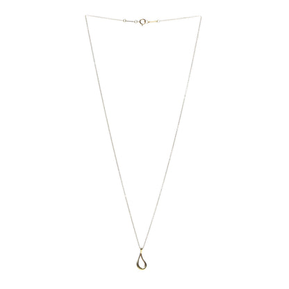Tiffany 18K Yellow Gold Elsa Peretti Open Tear Drop Pendant Necklace 3 of 6