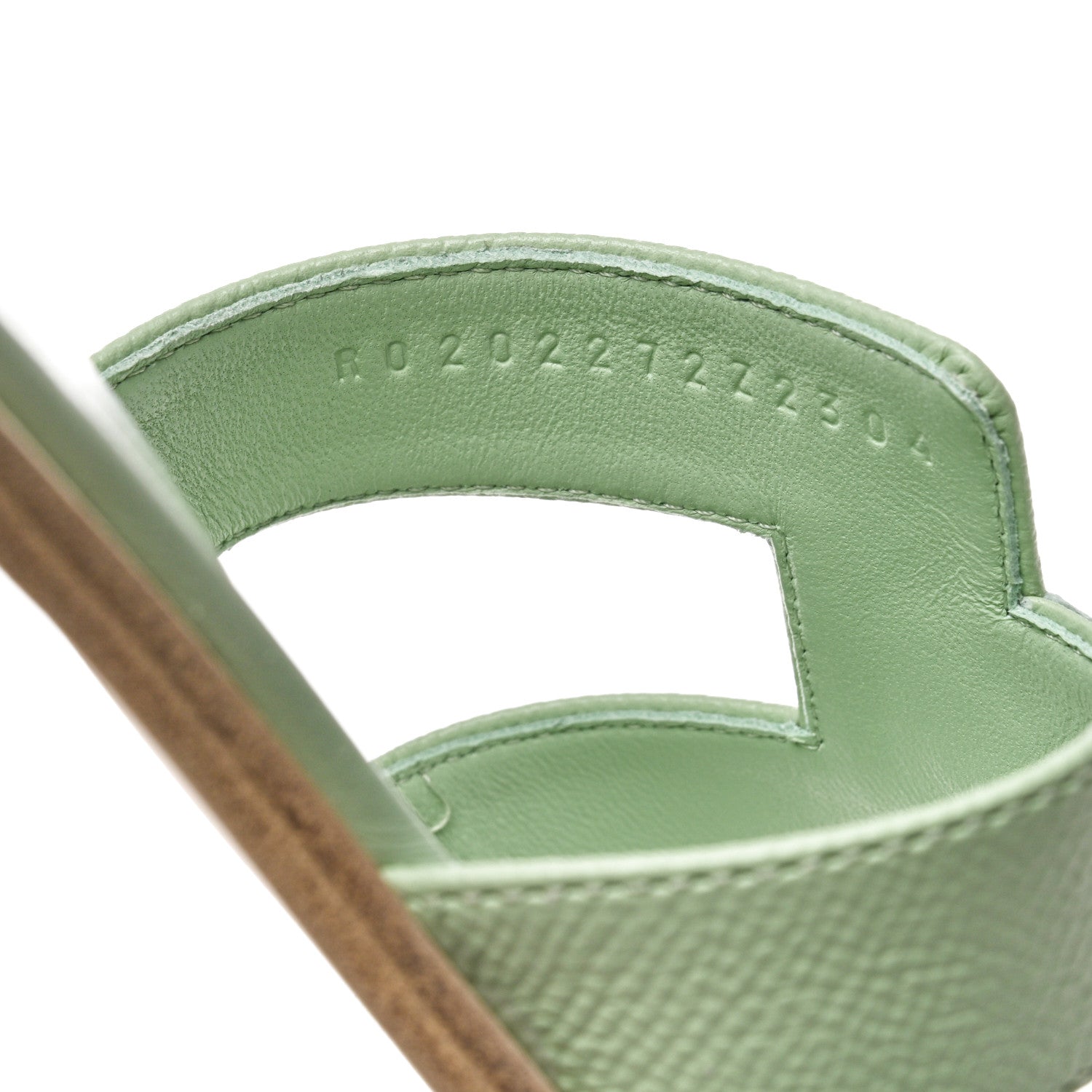 Hermes Epsom Oran Sandals 40 Vert Jade 6 of 9