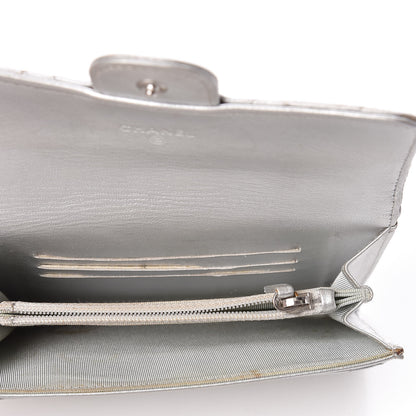 Chanel Metallic Lambskin Quilted Small Flap Wallet Silver 6 of 10