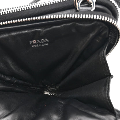 Prada Nappa Soft Padded Mini Triangle Crossbody Pouch Black 5 of 11