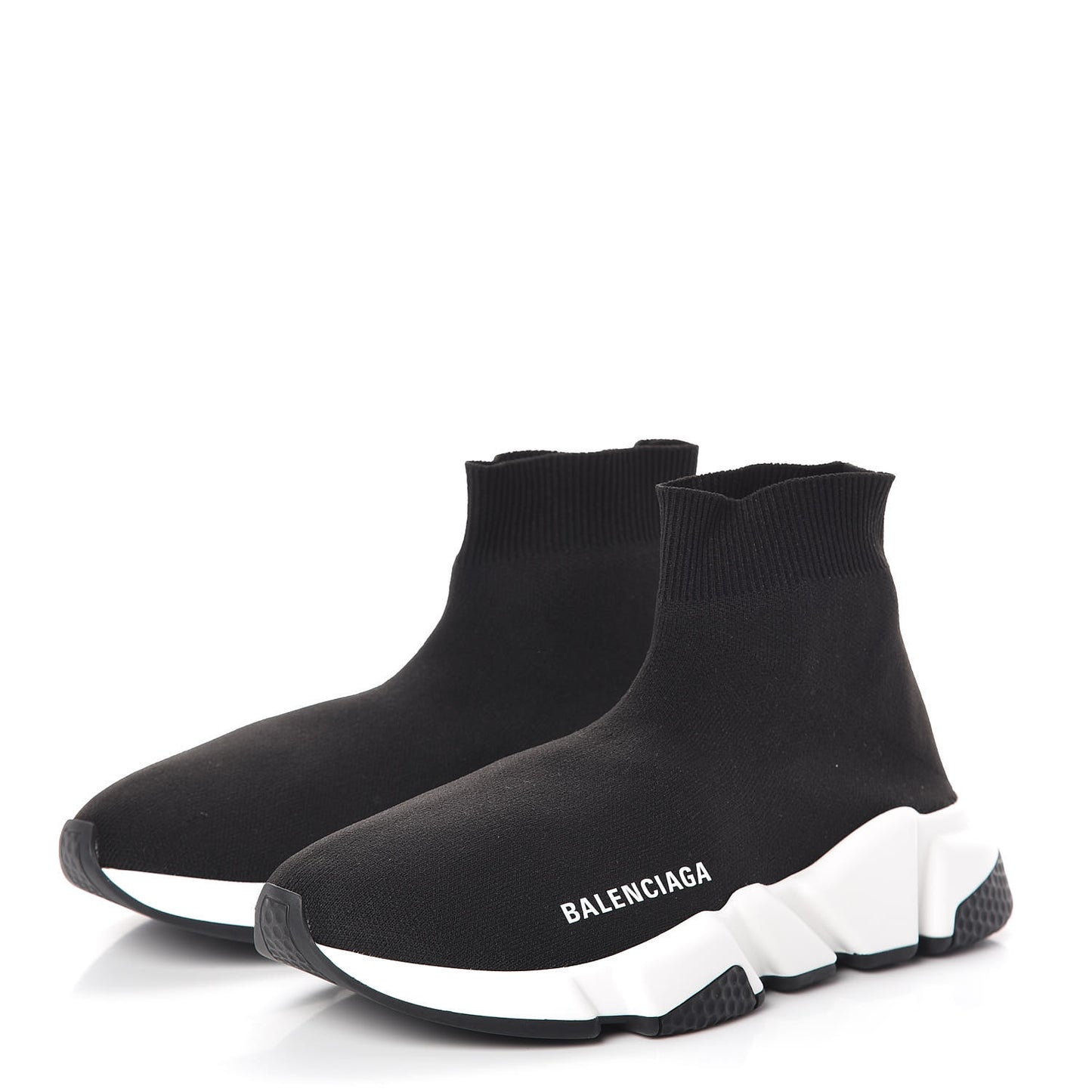 Neoprene Knit Womens Speed Sneakers 37 Black White