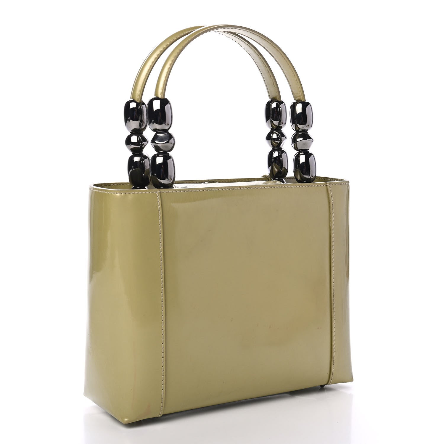 Christian Dior Calfskin Maris Pearl Beaded Top Handle Bag Beige 2 of 4