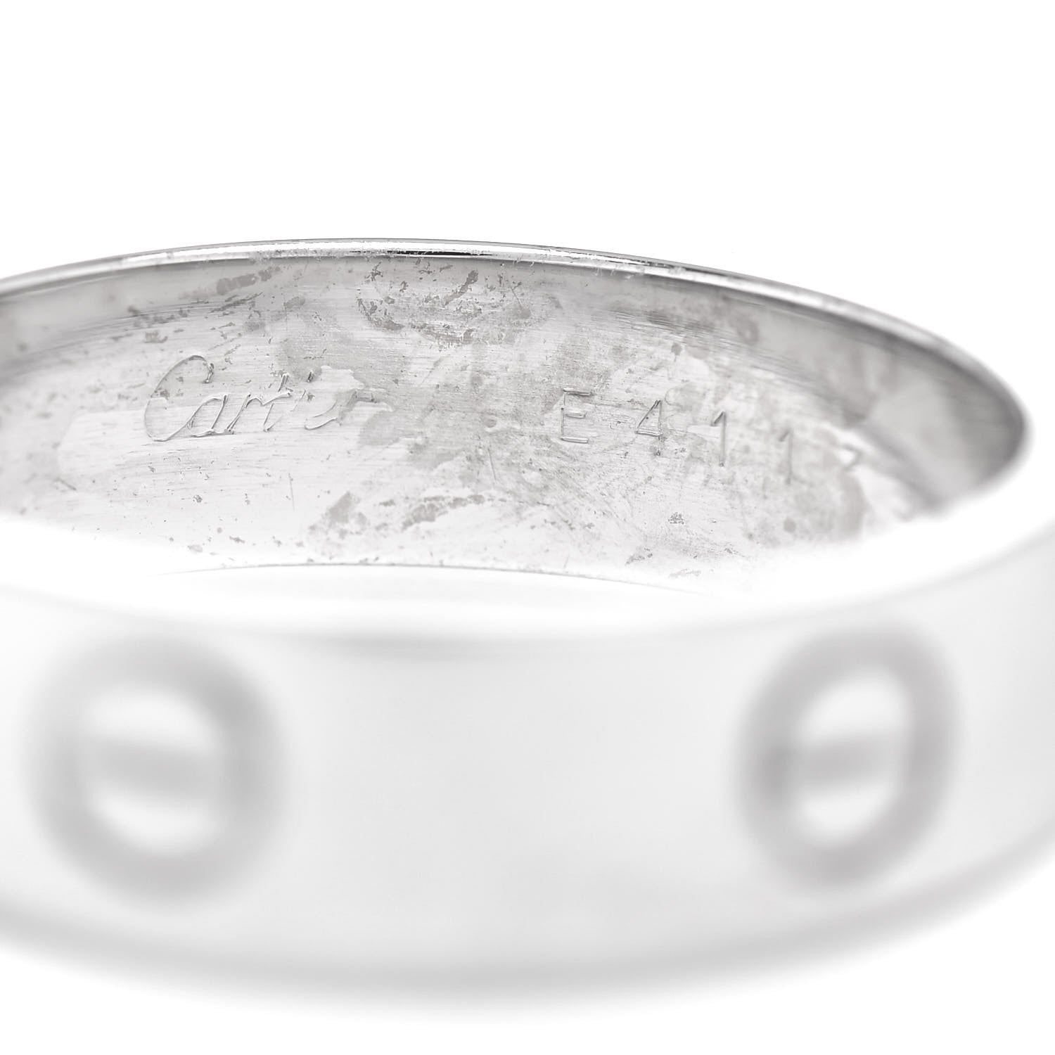 Cartier 18K White Gold 5.5mm LOVE Ring 64 10.75 4 of 4