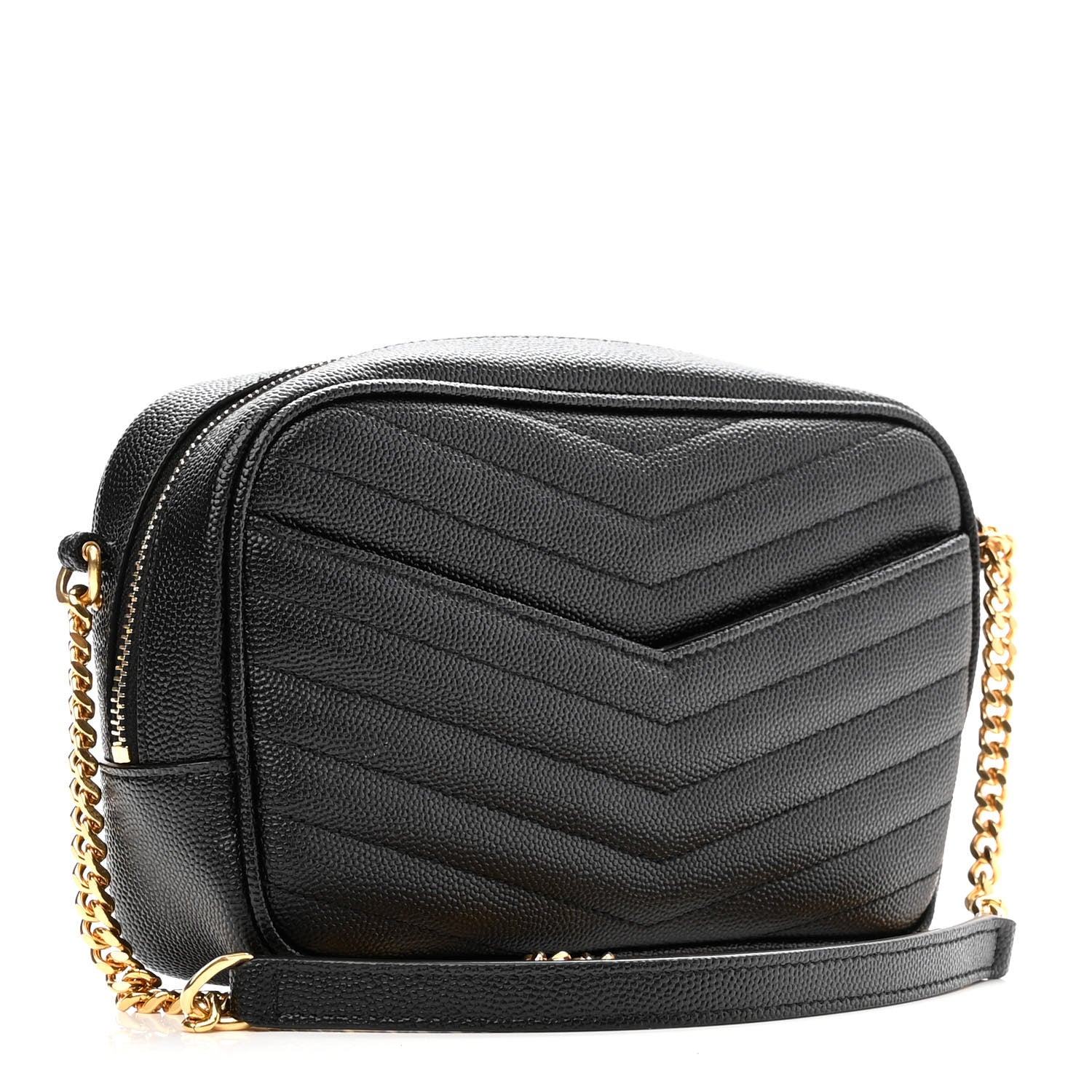 Saint Laurent Grain De Poudre Matelasse Monogram Mini Lou Camera Bag Black 3 of 11