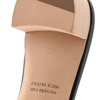 Hermes Calfskin Oasis Sandals 38 Black 14 of 16