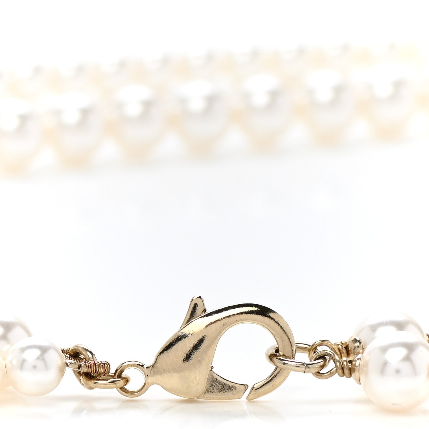 Chanel Pearl Crystal CC Signature Charm Belt Gold 4 of 5