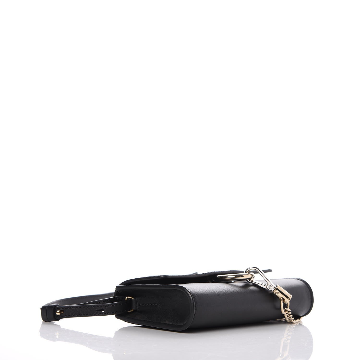 Chloe Suede Calfskin Mini Faye Shoulder Bag Black 4 of 7