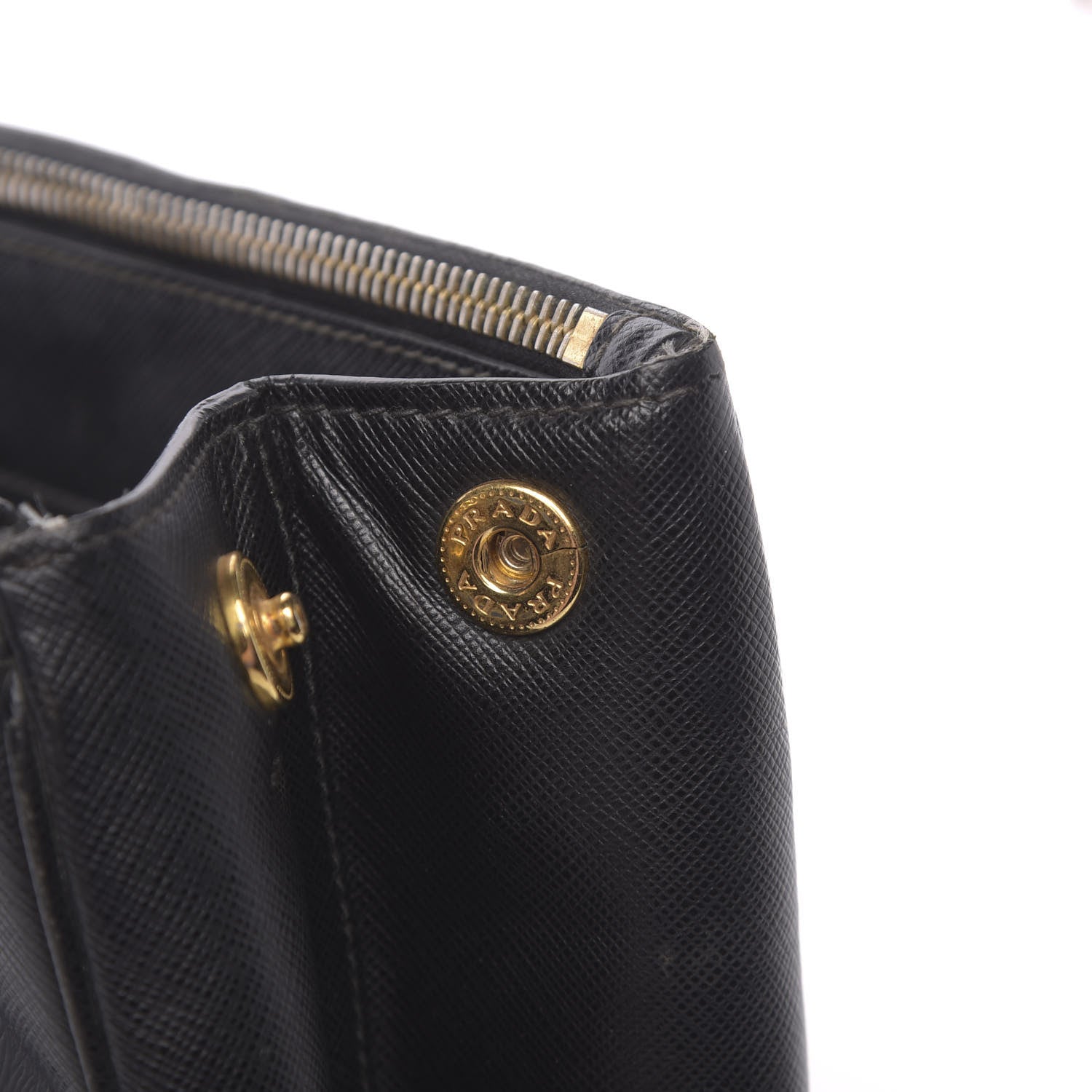 Prada Saffiano Medium Galleria Double Zip Tote Black 8 of 15