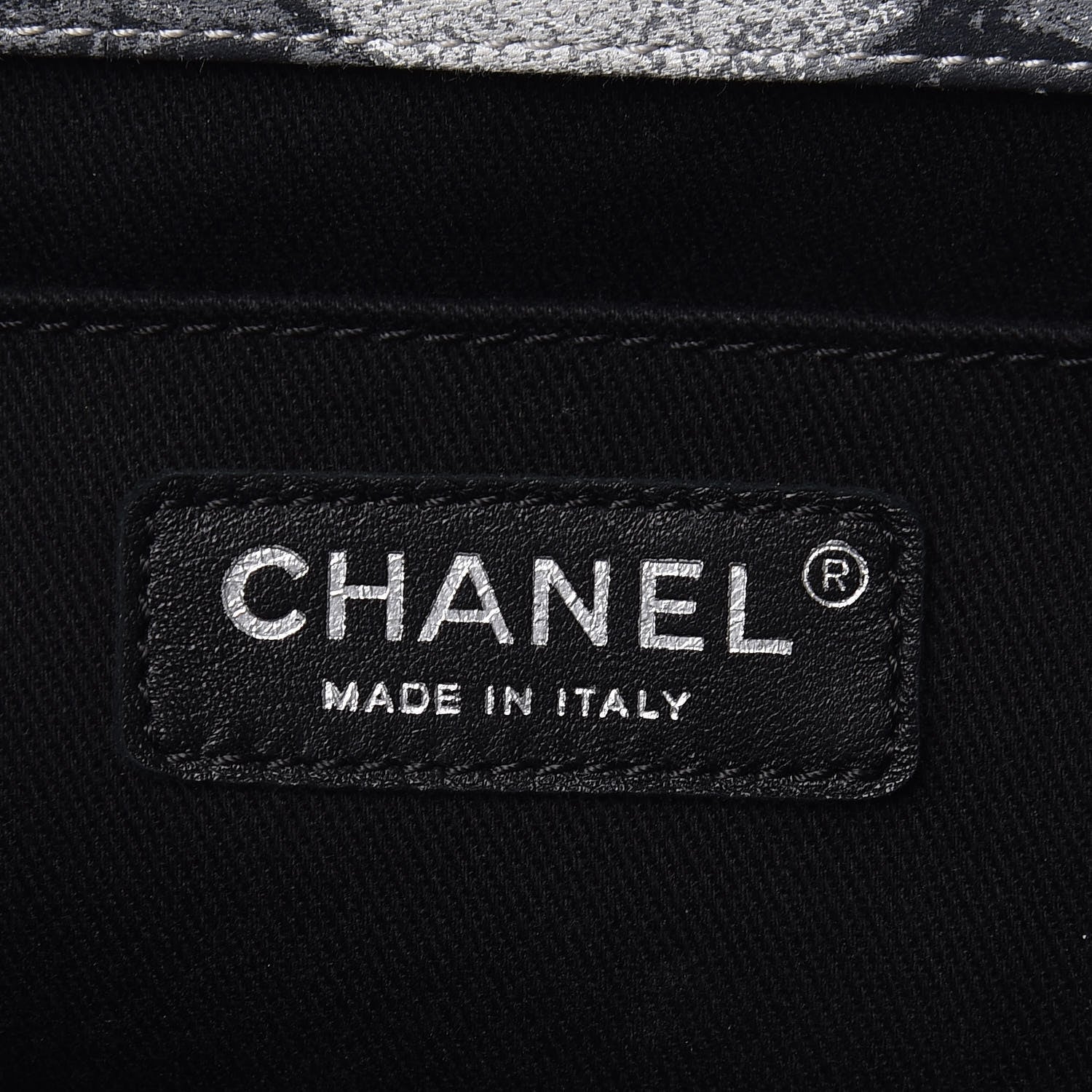 Chanel Canvas Medium Camellia Shopping Tote Grey Black 6 of 12