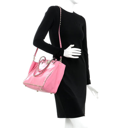 Valentino Garavani Vitello Medium Rockstud Tote Ninphea 2 of 6